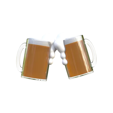 Beer Glass  3D Illustration