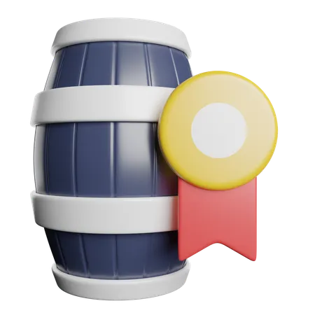 Beer Keg Badge  3D Icon