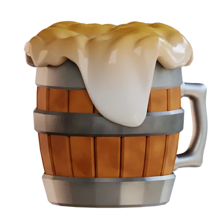 A Mug Of Beer With Foam Is A Visually Appealing Design Asset Capturing The Essence Of A Cold Refreshing Beer Perfect For Websites Menus Or Advertisements Related To Bars Breweries Or Events Centered Around Beer 3D Icon