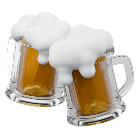 Beer Mugs  3D Icon