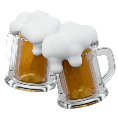 Beer Mugs  3D Icon