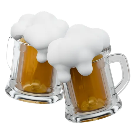 Beer Mugs  3D Icon