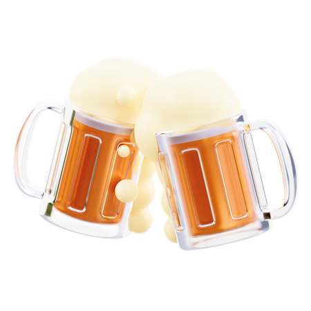 ビールで乾杯  3D Icon