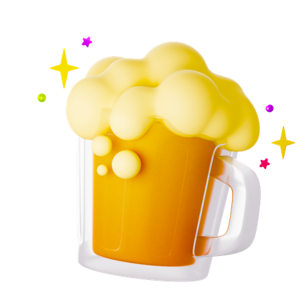 Beer With Stars  3D Icon