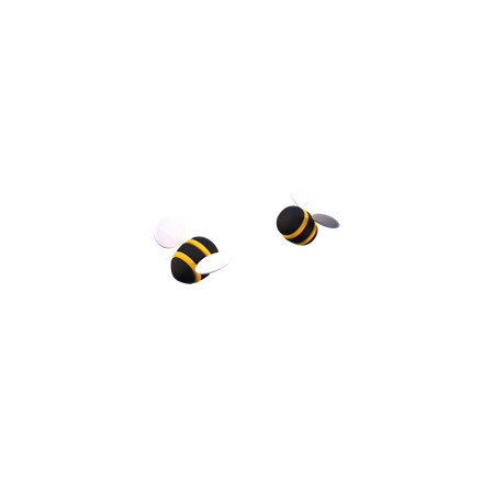 Bees 3D Illustration