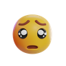 begging emoji 3d logo