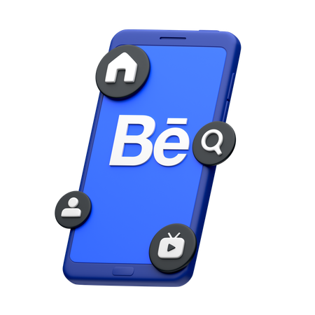 Behance en el teléfono inteligente  3D Icon