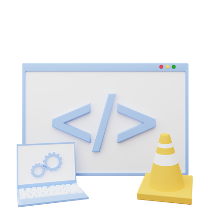 Beheben von Website-Fehlern  3D Icon
