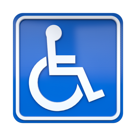 Schild für Behindertengerecht  3D Icon