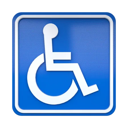 Schild für Behindertengerecht  3D Icon