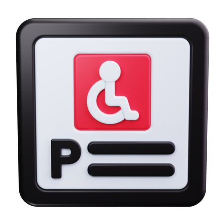 Behindertenparkplätze  3D Icon