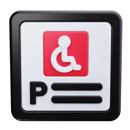 Behindertenparkplätze  3D Icon