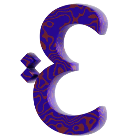 E alphabet  3D Icon