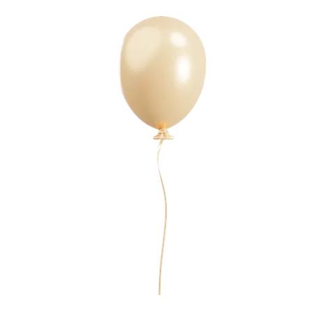 Beige Balloon  3D Icon