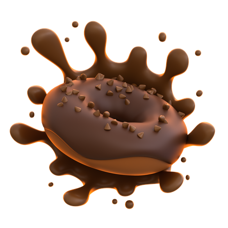 Beignet au chocolat  3D Icon