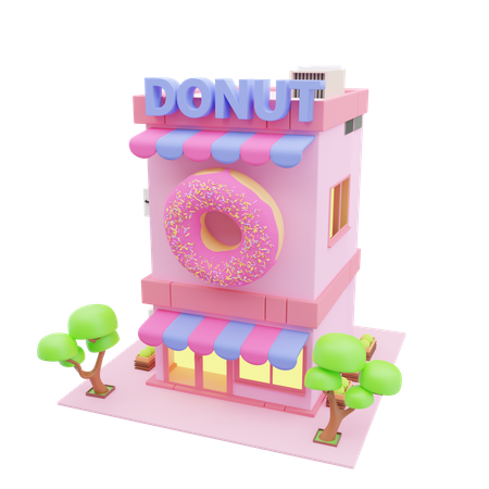 Boulangerie de beignets  3D Icon