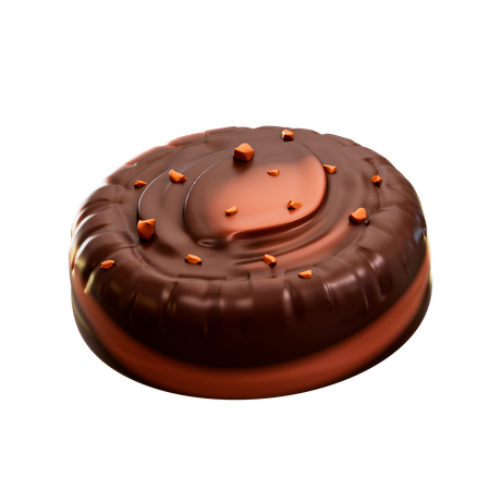 Beignet au chocolat  3D Illustration