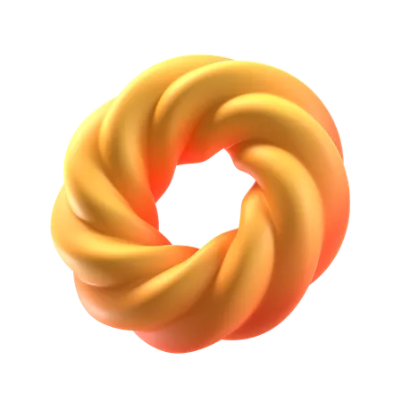 Forme abstraite de beignet  3D Icon