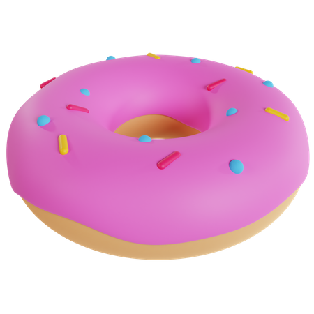 Beignet rose  3D Icon