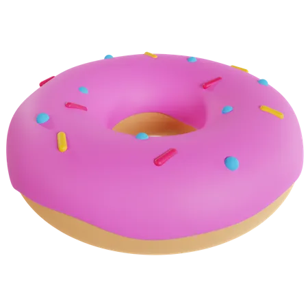 Beignet rose  3D Icon