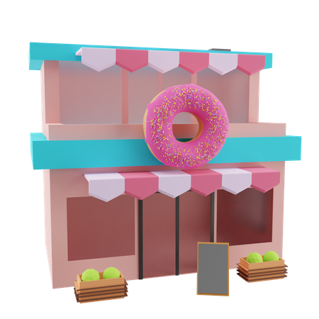 Magasin de Donut  3D Icon