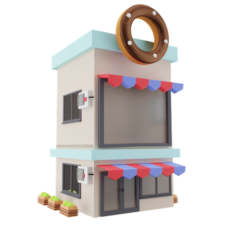 Magasin de Donut  3D Icon