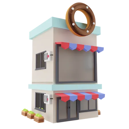 Magasin de Donut  3D Icon