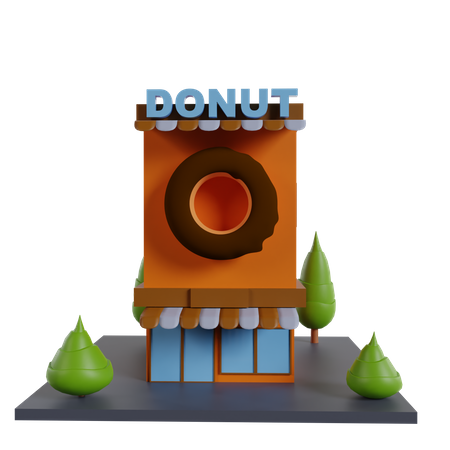 Magasin de Donut  3D Icon