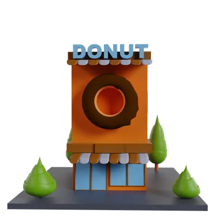 Magasin de Donut  3D Icon