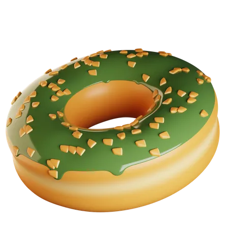 Beignet vert  3D Illustration