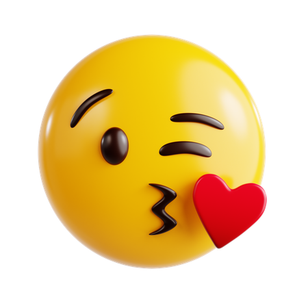 Beijando emoji  3D Icon