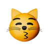 beijando emoji de gato