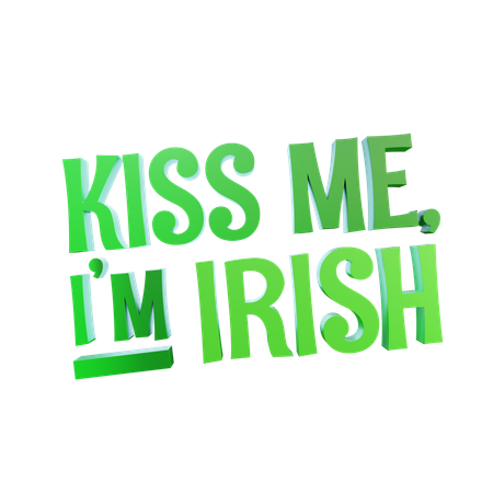 Beije-me, sou irlandês  3D Icon