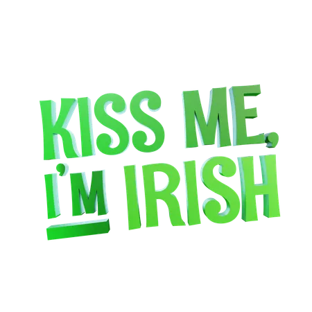 Beije-me, sou irlandês  3D Icon