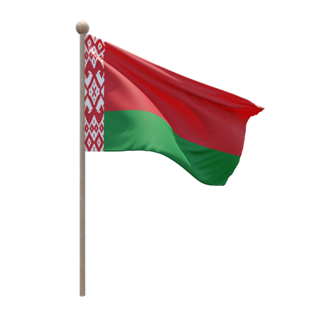 Belarus Flagpole  3D Icon