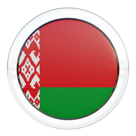Belarus Round Flag  3D Icon