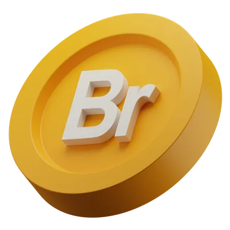 Belarusian Ruble Gold Coin  3D Icon