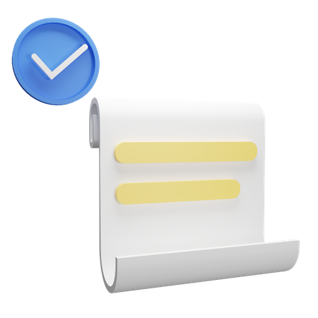 Beleg prüfen  3D Icon
