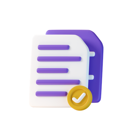 Beleg prüfen  3D Icon