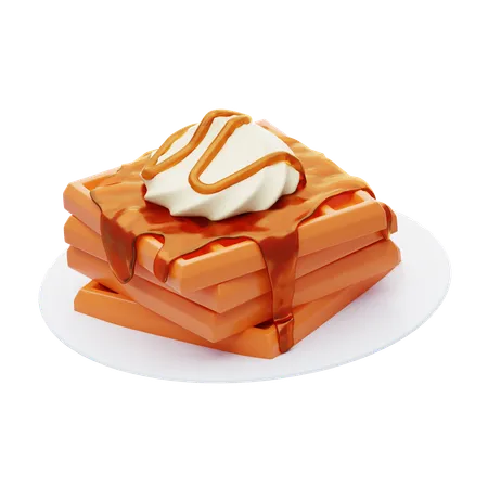 Waffle belga de Liege  3D Icon