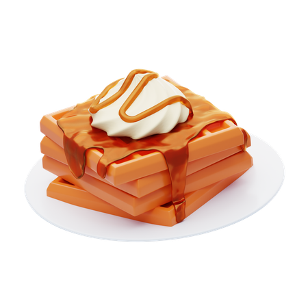 Belgian Liege Waffle  3D Icon