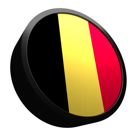 Belgium Flag Icon With 3 D 3D Flag