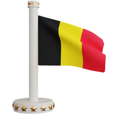 3 D Rendering Belgium National Flag Isolated 3D Icon