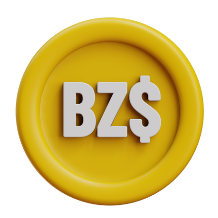 Belize Dollar  3D Icon
