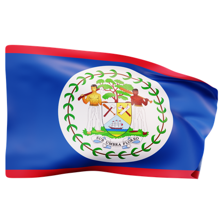 Belize flagge  3D Icon