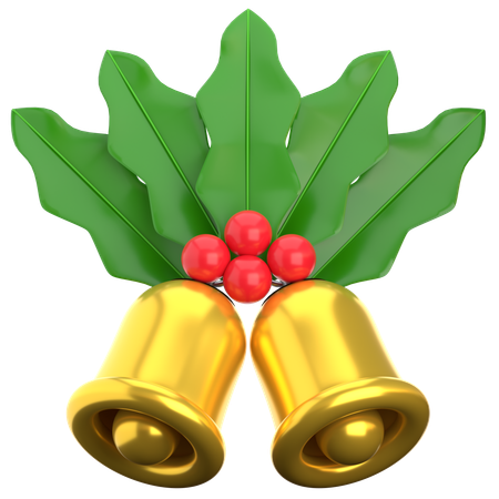 Bell And Mistletoe  3D Icon