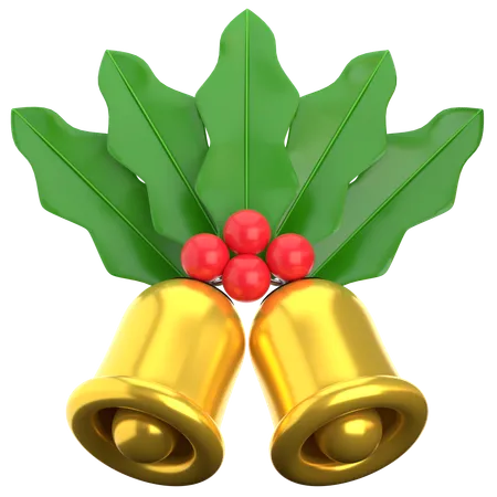 Bell And Mistletoe  3D Icon