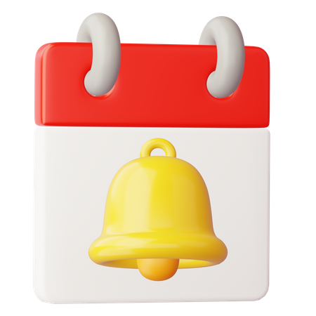 Bell Calendar  3D Icon