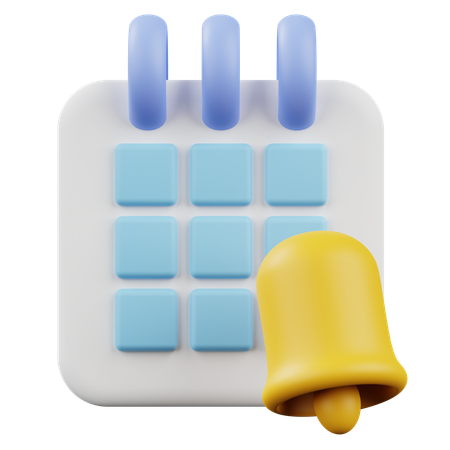 Bell Calendar  3D Icon