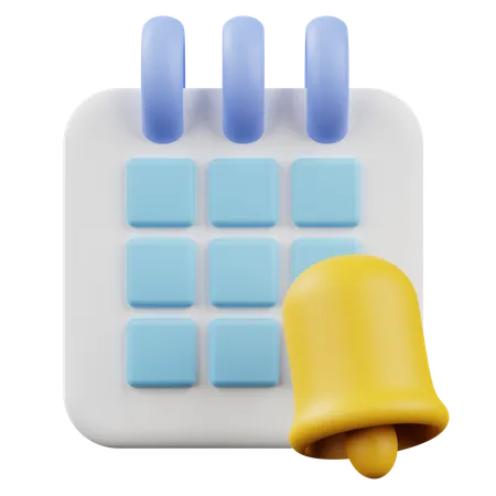 Bell Calendar  3D Icon